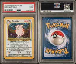 1999 Pokemon Jungle - Clefable Holo 1/64 PSA 9 - Image 3