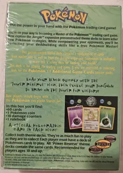 1999 Wiards of the Coast Pokemon Jungle Power Reserve Theme Deck Factory Sealed - Image 2