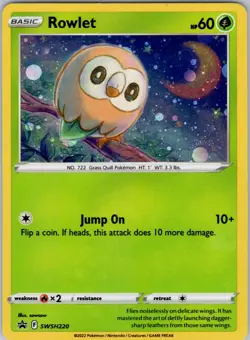 Rowlet SWSH220 Holo Promo Sword & Shield Promo NM - Image 1