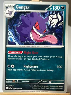 Pokemon TCG Gengar 057/091 Paldean Fates Uncommon - Image 1