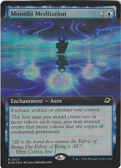 MTG: Moonlit Meditation - Extended Art - Foil - EOE Magic - R 0327 - Image 3