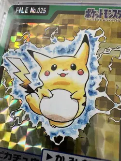 CGC Graded EX/NEAR MINT 6 1997 Japanese POKEMON Pikachu Bandai Carddass - PRISM - Image 5