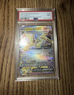 2025 Pokemon Prismatic Evolutions Jolteon Ex Surprise Box #030 PSA 9 - Image 1