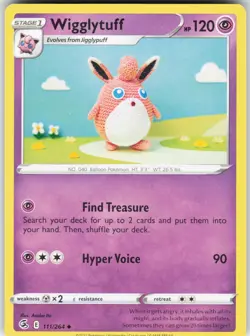 Wigglytuff 111/264 Uncommon Fusion Strike Pokemon Near Mint - Image 1