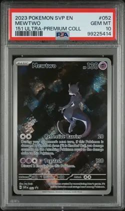 2023 POKEMON SVP EN-SV BLACK STAR PROMO 151 ULTRA-PREM COLL #052 MEWTWO PSA 10 - Image 1