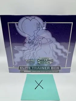 Pokemon TCG Chilling Reign ETB – Shadow Rider Calyrex (x)– Tear In Plastic - Image 1