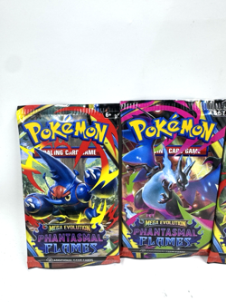 Pokemon Mega Evolution Phantasmal Flames 4x Booster Pack Art Set Sealed - Image 2