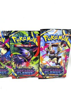 Pokemon Mega Evolution Phantasmal Flames 4x Booster Pack Art Set Sealed - Image 3