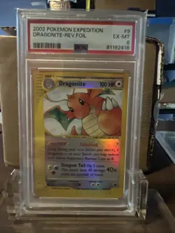 Pokemon PSA 6 Expedition Dragonite Reverse Holo # 9/165 - Image 1