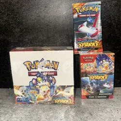 43 Packs Pokemon TCG Scarlet & Violet SURGING SPARKS Sealed Booster 36+6 +1 Box - Image 1