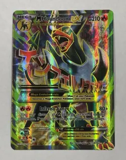 Pokemon TCG M Houndoom EX 154/162 Breakthrough Full Art Ultra Rare Holo | LP-NM - Image 1