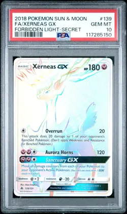 Pokemon Xerneas GX 139/131 Rainbow Secret Rare Forbidden Light PSA 10 GEM MINT - Image 1