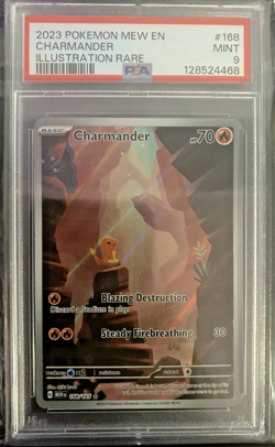 PSA 9 MINT - Charmander 168/165 Pokemon Scarlet & Violet 151 IR English - Image 1