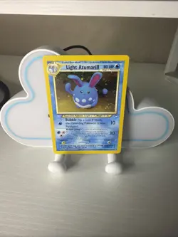 Light Azumarill 13/105 Holo Rare Neo Destiny Pokemon SWIRL English WOTC 2000 - Image 1