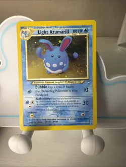 Light Azumarill 13/105 Holo Rare Neo Destiny Pokemon SWIRL English WOTC 2000 - Image 3