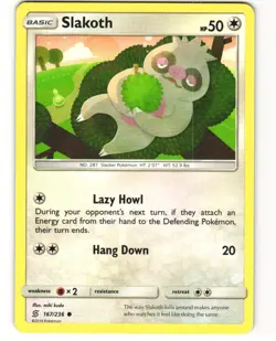 Slakoth Common Pokemon TCG Unified Minds 167/236 LP - Image 1