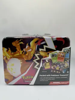 Pokemon TCG Charizard Collectors Treasure Chest Lunch Box Tin - Image 1