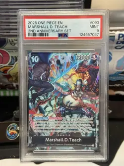 Marshall D.Teach OP09-093 SR Alt - 2nd Anniversary Set - One Piece Eng PSA 9 - Image 1