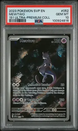 2023 Pokemon SVP EN Mewtwo #52 151 Ultra-Premium Black Star Promo PSA 10 GEM MT - Image 1