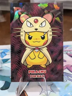 Pikachu Poncho Persian - Cracked Ice Holo - Team Rocket Card Database - Pokemon - Image 2
