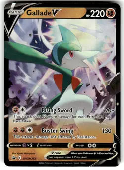 Pokemon Card Gallade V SWSH258 Black Star Promo Holo Rare Near Mint - Image 1
