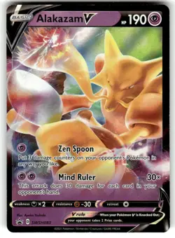 Alakazam V SWSH083 SWSH Black Star Promo Pokemon TCG Card NM - Image 1