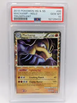 Pokemon Machamp Prime Ultra Rare HGSS Triumphant 95/102 PSA 10 - Image 1