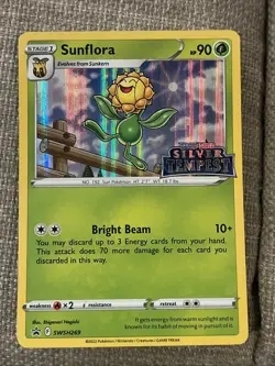 Pokemon Sunflora SWSH269 Silver Tempest Prerelease Promo Pack Stamped Sealed - Image 1