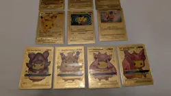 Set of 10 Gold Pikachu Cards - Image 4
