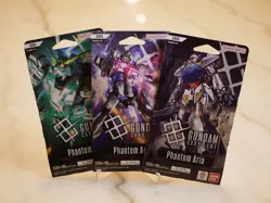 Gundam Card Game - Phantom Aria GD04 - Lot Of 3 Sleeved Boosters FACTORY SEALED - Image 5