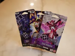 Gundam Card Game - Steel Requiem GD03 - Lot Of 3 Sleeved Boosters FACTORY SEALED - Image 4