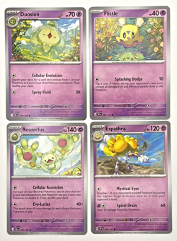 Duosion/Reuniclus + Flittle/Espathra 4 Card Lot Surging Sparks Pokemon TCG - Image 1