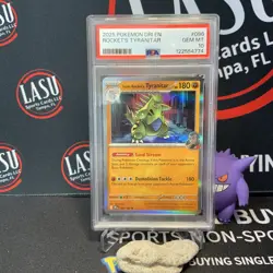 2025 POKEMON DRI EN-DESTINED RIVALS #096 TEAM ROCKET'S TYRANITAR PSA 10 - Image 1
