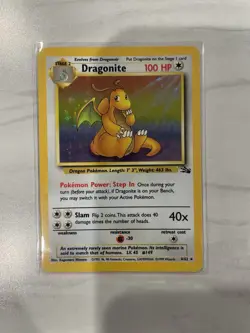 Dragonite 4/62 Fossil Holo Rare 100 HP Stage 2 English Pokemon TCG Card 1999 - Image 1