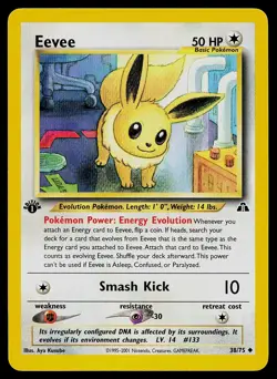 Pokemon Card - Eevee Neo Discovery 38/75 1st Edition Uncommon - Image 1