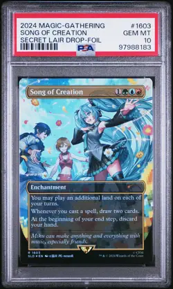 PSA 10 Song Of Creation 1603 Hatsune Miku: Digital Sensation Mtg Foil - Image 1