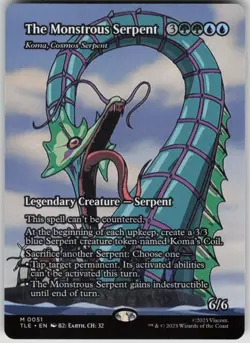 MTG Monstrous Serpent Koma Cosmos Serpent NM Avatar: The Last Airbender Magic 51 - Image 1