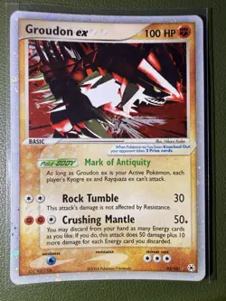Pokemon Company Groudon ex 93/101 EX Hidden Legends Holo Rare 100 HP - Image 1