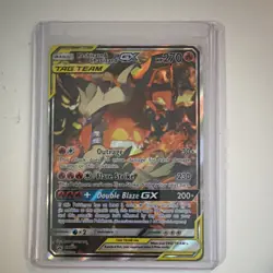 Pokemon Reshiram & Charizard GX SM201 SM Promo Holo English 270 HP TAG TEAM - Image 1