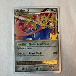 Pokemon TCG Zacian LV.X Black Star Promo SWSH135 Celebrations - Image 1