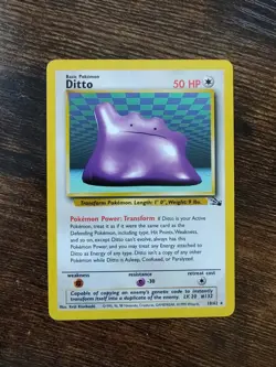 Pokemon Fossil Ditto 18/62 Non Holo Rare - Image 1