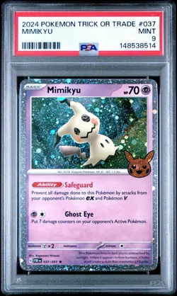 2024 POKEMON TRICK OR TRADE #037 MIMIKYU PSA 9 - Image 1