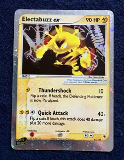 Pokemon Electabuzz EX 97/109 Ruby & Sapphire Near Mint NM SWIRL - Image 2