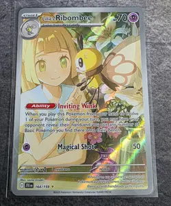 Pokemon Lillie’s Ribombee Illustration Rare Journey Together 164/159 - Image 1