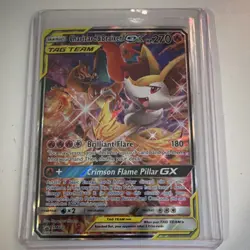 Pokemon Charizard & Braixen GX SM230 SM Promo TAG TEAM Holo English 270 HP - Image 1