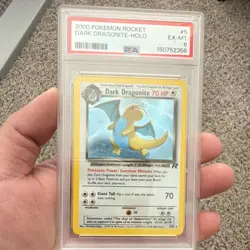 Pokemon Dark Dragonite Team Rocket 2000 Holo Rare PSA 6 5/82 English - Image 1
