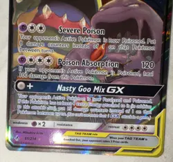 Pokemon TCG Muk & Alolan Muk GX 61/214 Basic HP 270 Holo Sm-Unbroken Bonds Ultr… - Image 3
