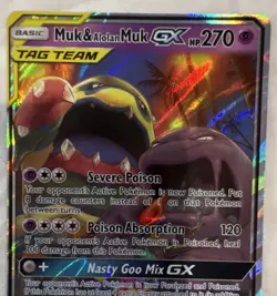 Pokemon TCG Muk & Alolan Muk GX 61/214 Basic HP 270 Holo Sm-Unbroken Bonds Ultr… - Image 5