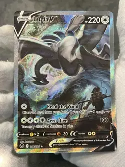 Pokemon Lugia V 186/195 Silver Tempest Alternate Art Holo Heavily Played - Image 3