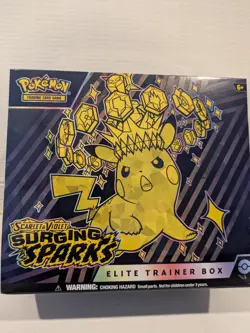 Pokemon TCG Scarlet and Violet Surging Sparks Elite Trainer Box ETB New/Sealed - Image 1